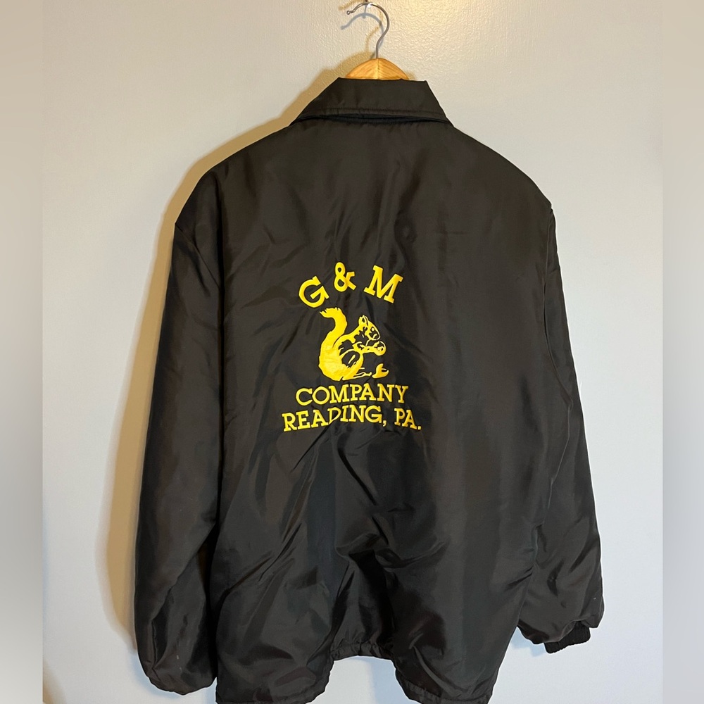 Vintage Sherpa lined Halloway jacket with squirrel logo